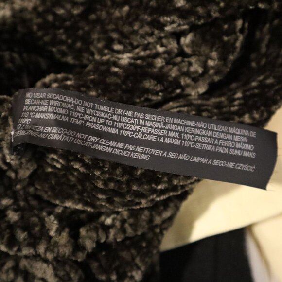 Zara Knit Chenille Crop Sweater Brown Scalloped Hem Size S Soft Comfy - Picture 4 of 12